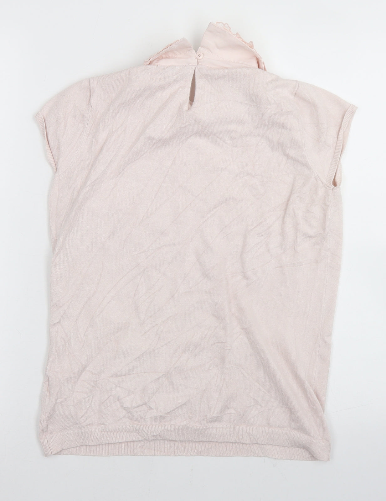 Womens UK Size 12 Warehouse Pink Basic T-Shirt