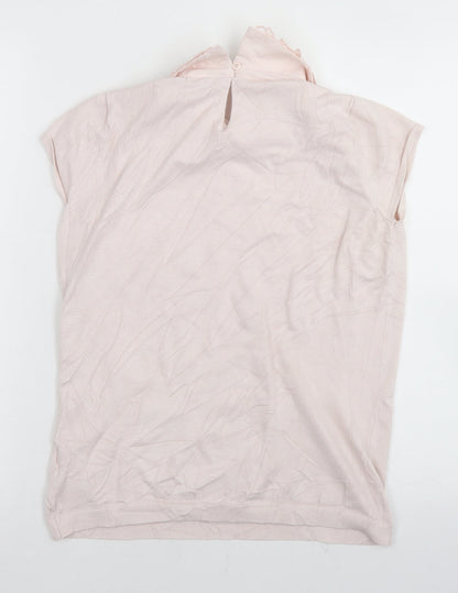 Womens UK Size 12 Warehouse Pink Basic T-Shirt