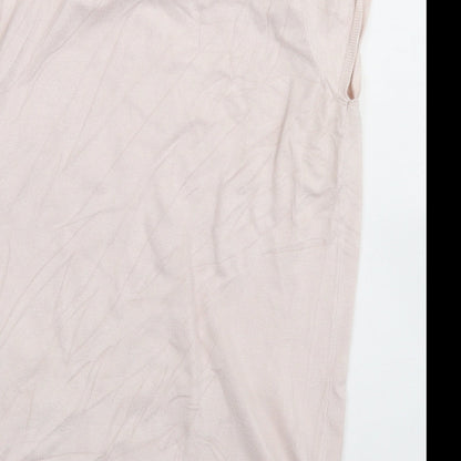 Womens UK Size 12 Warehouse Pink Basic T-Shirt