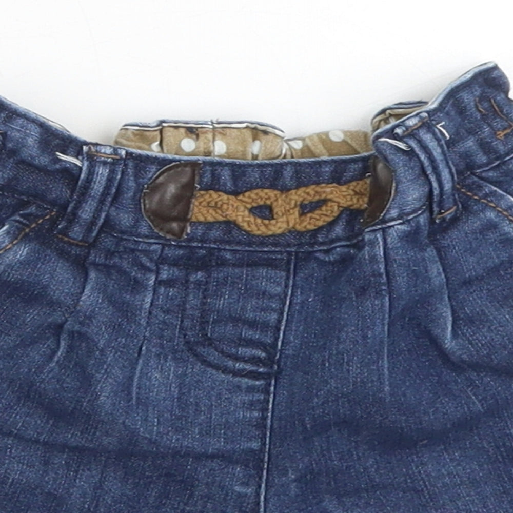 NEXT Girls Blue  Cotton Cropped Jeans Size 9-12 Months