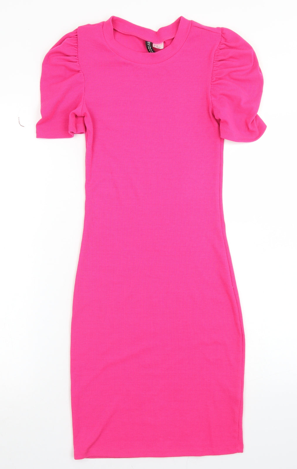 Divided Womens Pink  Polyester Bodycon  Size XS  Crew Neck