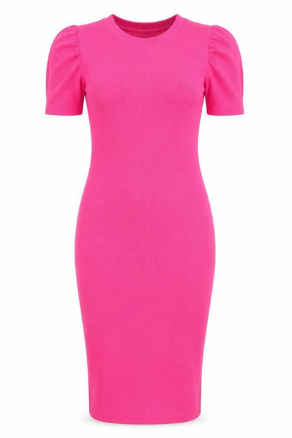 Divided Womens Pink  Polyester Bodycon  Size XS  Crew Neck