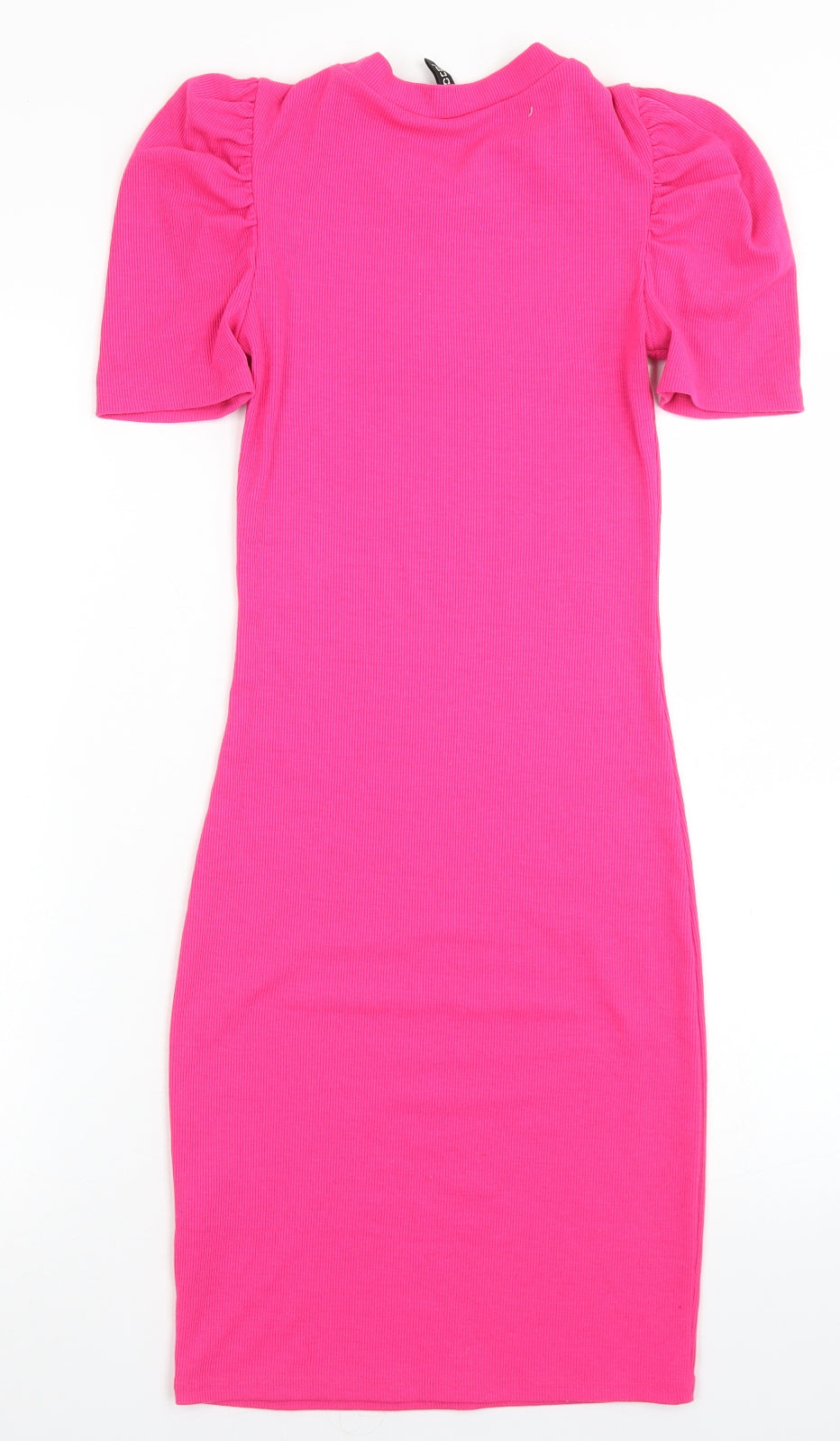 Divided Womens Pink  Polyester Bodycon  Size XS  Crew Neck