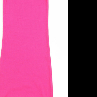 Divided Womens Pink  Polyester Bodycon  Size XS  Crew Neck