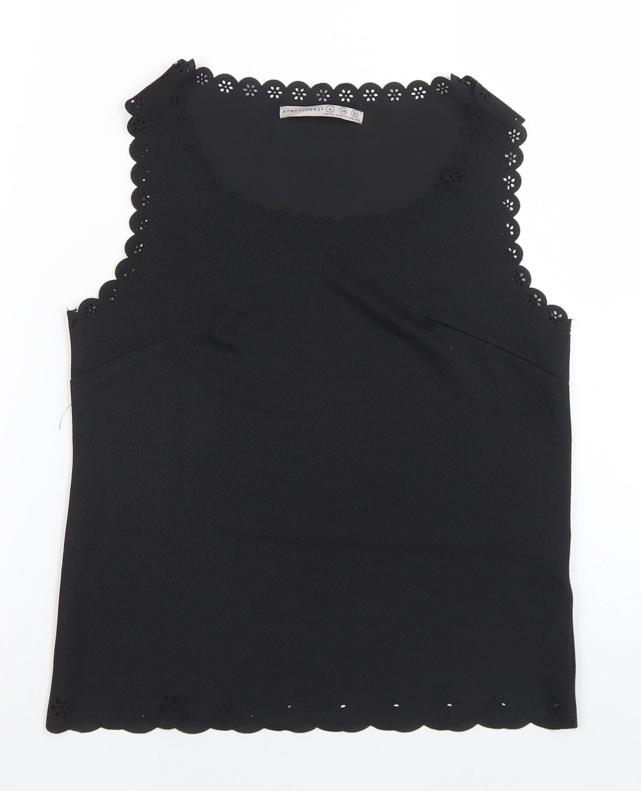 Womens UK Size 6 Atmosphere Black Basic Tank