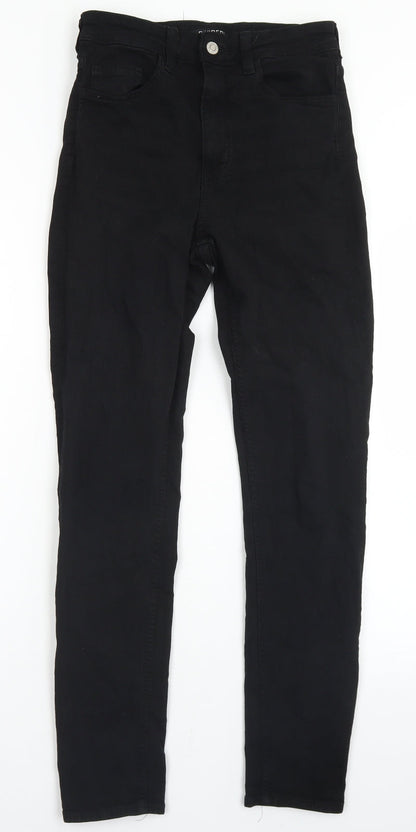 Divided Mens Black  Cotton Skinny Jeans Size 26 in L27 in Regular Button