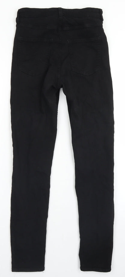 Divided Mens Black  Cotton Skinny Jeans Size 26 in L27 in Regular Button