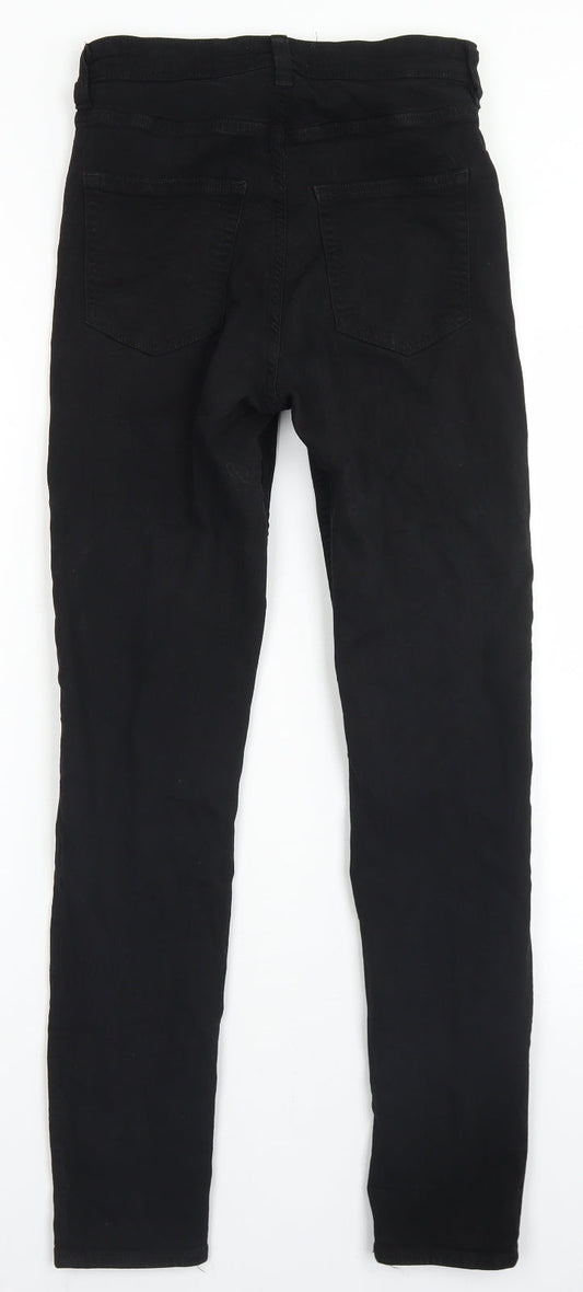 Divided Mens Black  Cotton Skinny Jeans Size 26 in L27 in Regular Button