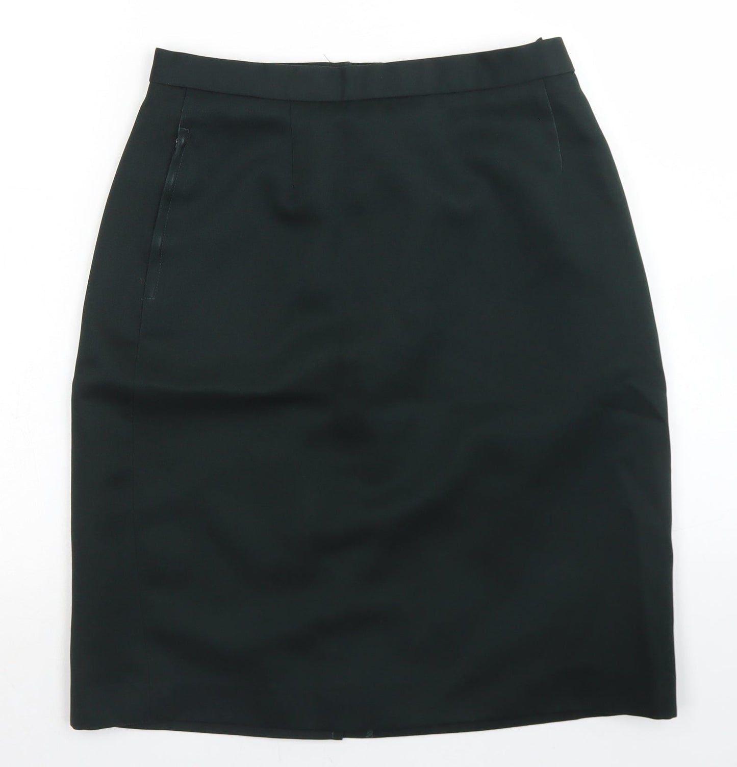 Wallace Womens Green  Polyester Straight & Pencil Skirt Size 28 in   Button