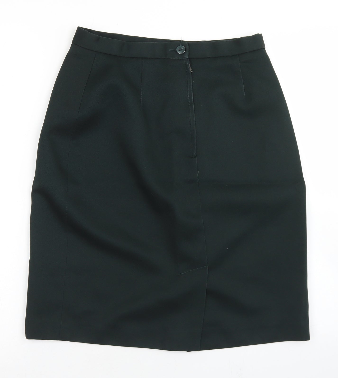 Wallace Womens Green  Polyester Straight & Pencil Skirt Size 28 in   Button