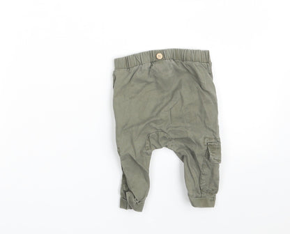 NEXT Baby Beige  Lyocell Cargo Trousers Size 3-6 Months
