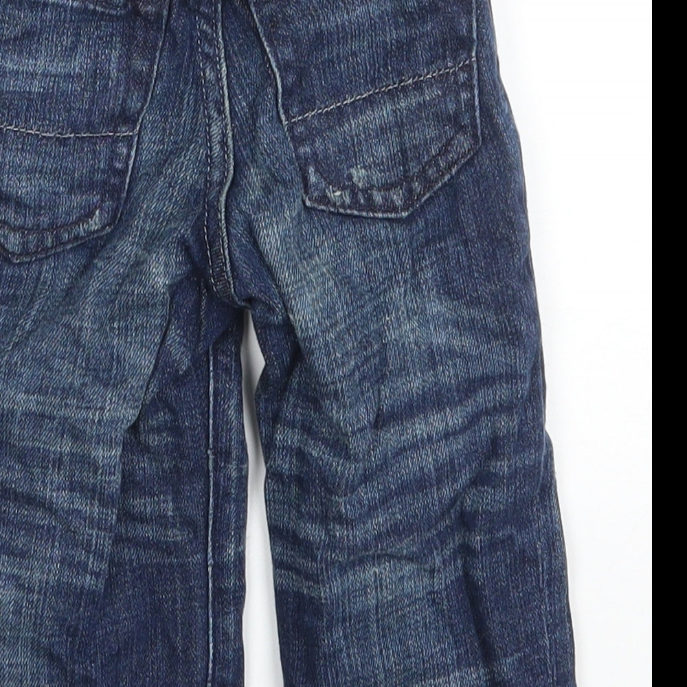 Gap Boys Blue  Cotton Cropped Jeans Size 6-9 Months  Zip