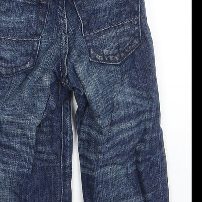 Gap Boys Blue  Cotton Cropped Jeans Size 6-9 Months  Zip
