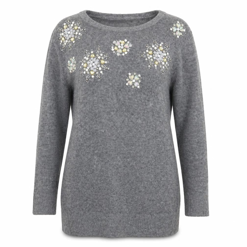 Womens UK Size 12 Miss Selfridge Grey Pullover Jumper