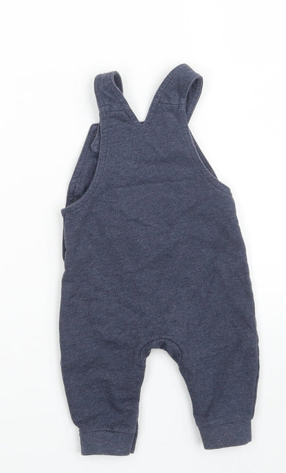 Primark Baby Blue  Cotton Pinafore/Dungaree Dress  Size 3-6 Months  Square Neck