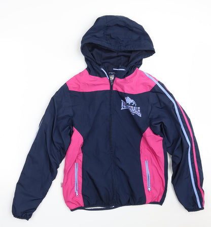 Lonsdale Womens Blue Striped  Jacket  Size 10  Zip