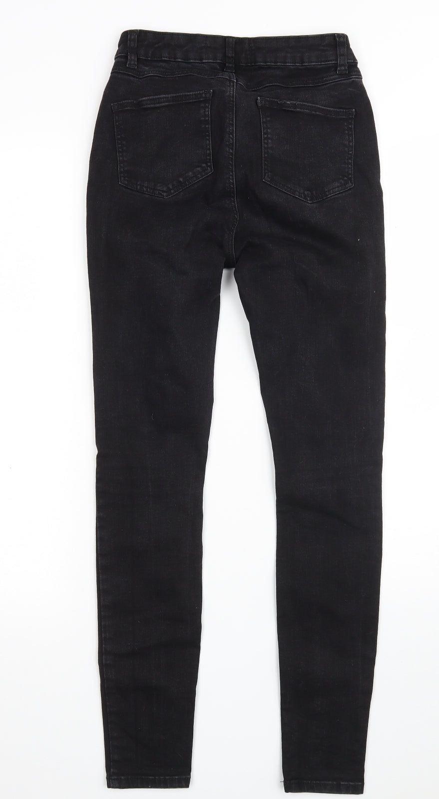 Denim & Co. Womens Black  Cotton Skinny Jeans Size 6 L27 in Slim Zip