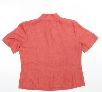 Roman Womens Orange   Jacket  Size 16  Button