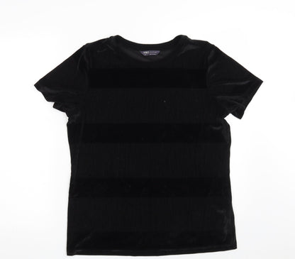 Womens UK Size 16 Marks and Spencer Black Basic T-Shirt