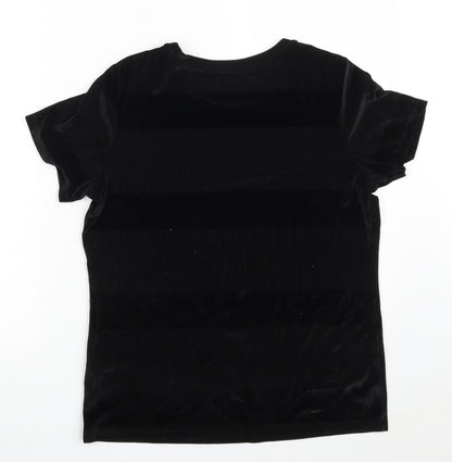 Womens UK Size 16 Marks and Spencer Black Basic T-Shirt