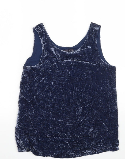 Womens UK Size 10 Marks and Spencer Blue Vest Sweatshirt