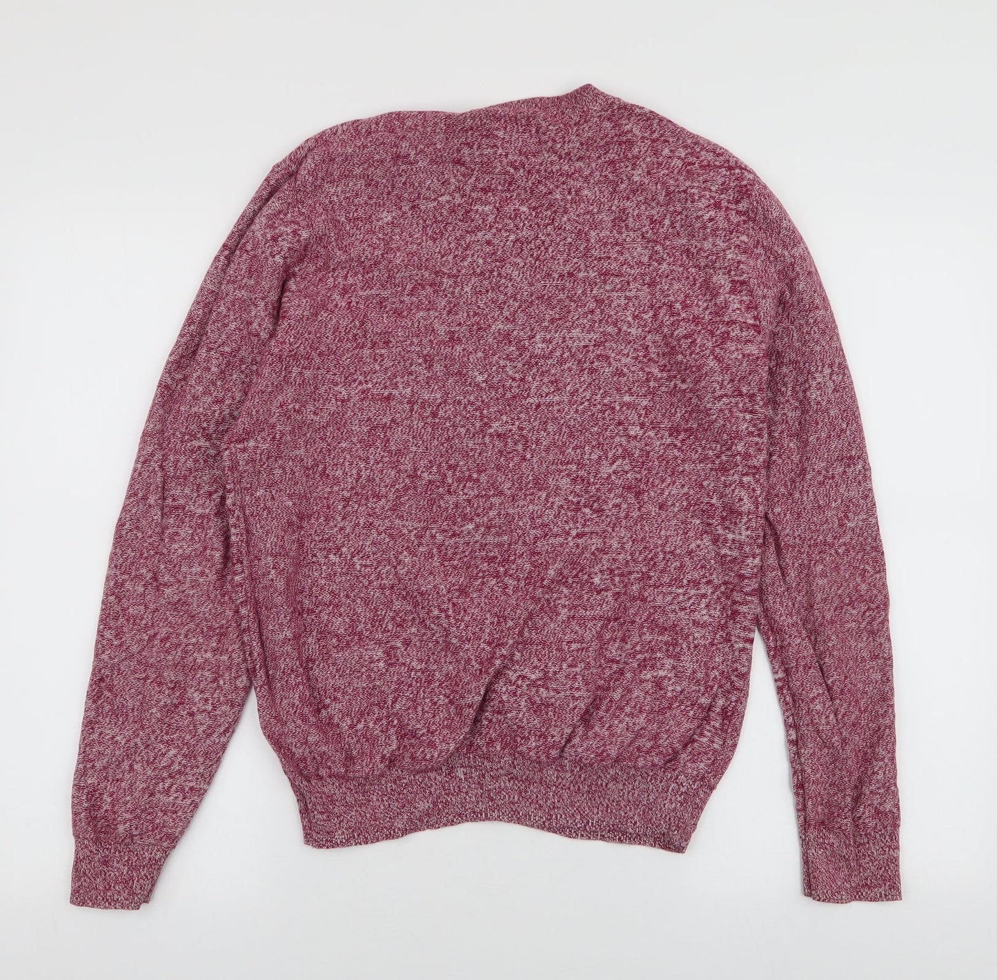 Burton Mens Red Round Neck  Cotton Pullover Jumper Size S