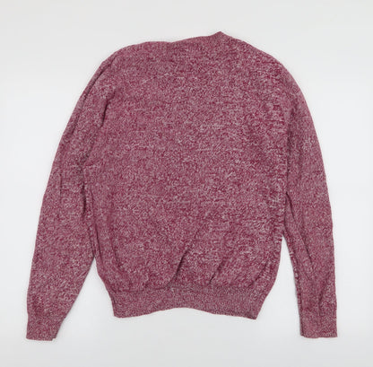 Burton Mens Red Round Neck  Cotton Pullover Jumper Size S