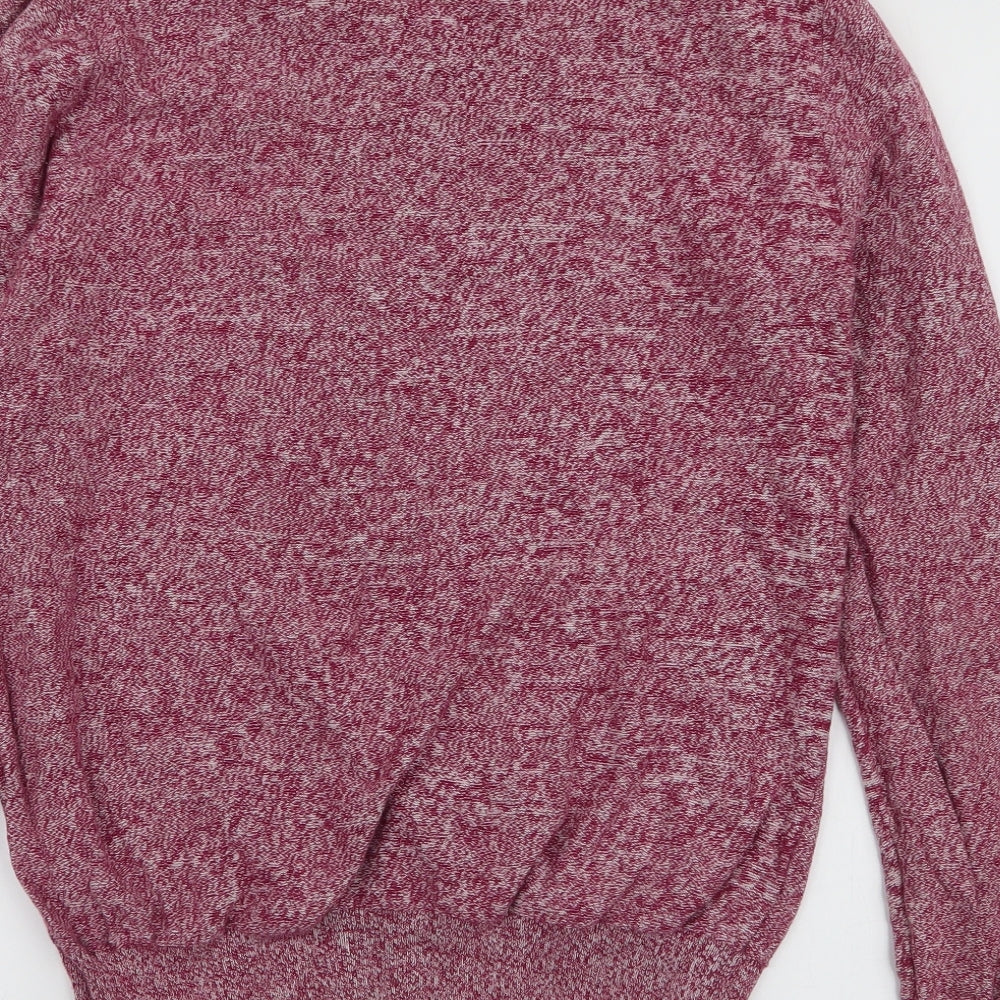 Burton Mens Red Round Neck  Cotton Pullover Jumper Size S