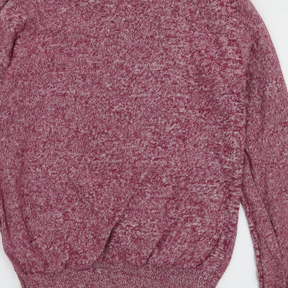 Burton Mens Red Round Neck  Cotton Pullover Jumper Size S