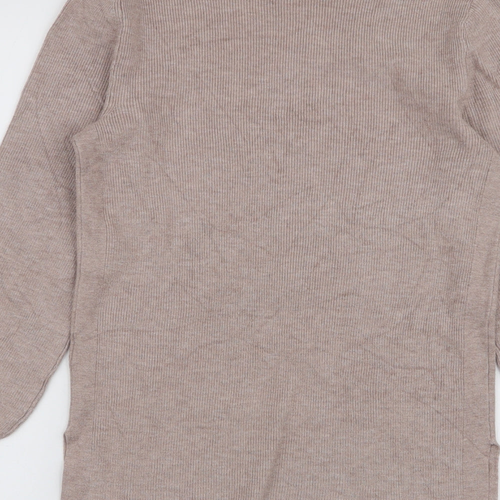 Womens UK Size XS Marks and Spencer Beige Pullover Jumper
