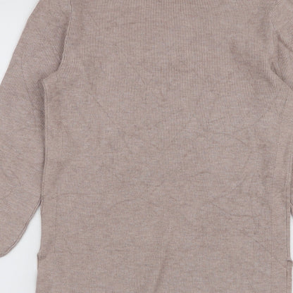 Womens UK Size XS Marks and Spencer Beige Pullover Jumper