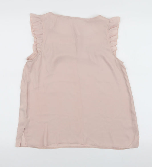 Womens UK Size 10 Red Herring Pink Basic Blouse
