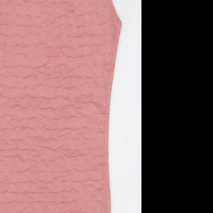 Preworn Womens Pink  Polyester Bodycon  Size S  Round Neck Pullover