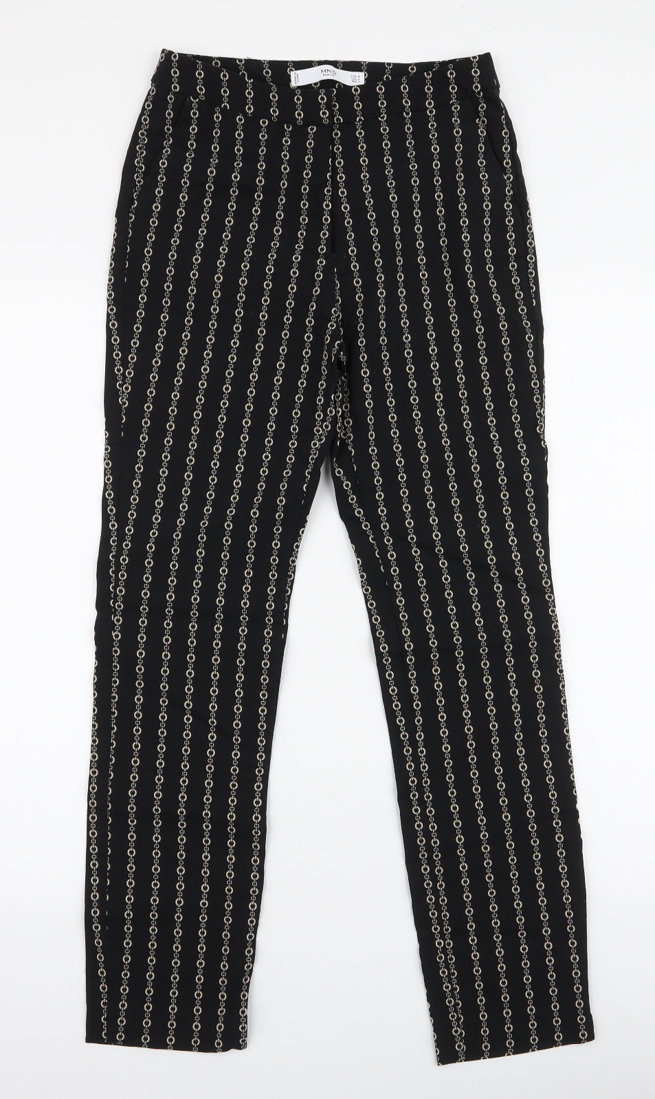 Womens UK Size 8 MNG Basics Slim Fit  Black Trousers