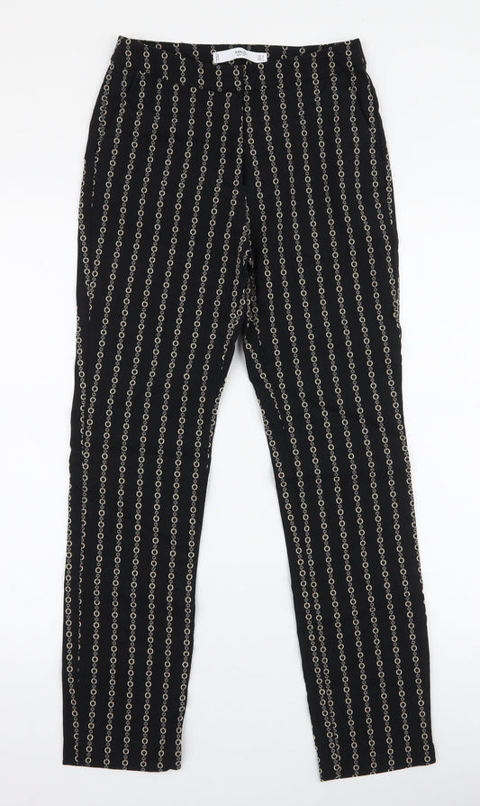 Womens UK Size 8 MNG Basics Slim Fit  Black Trousers
