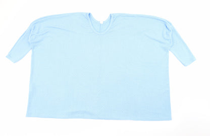 Mystyle Womens Blue Crew Neck  Viscose Pullover Jumper Size 10