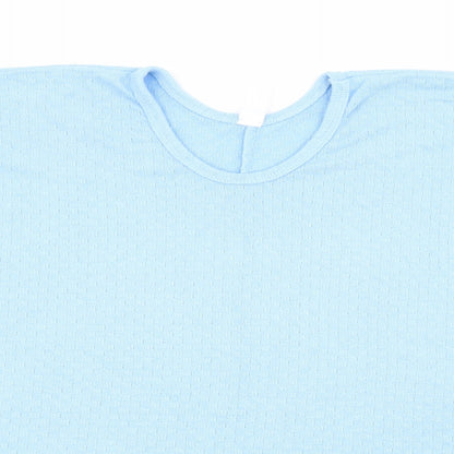 Mystyle Womens Blue Crew Neck  Viscose Pullover Jumper Size 10