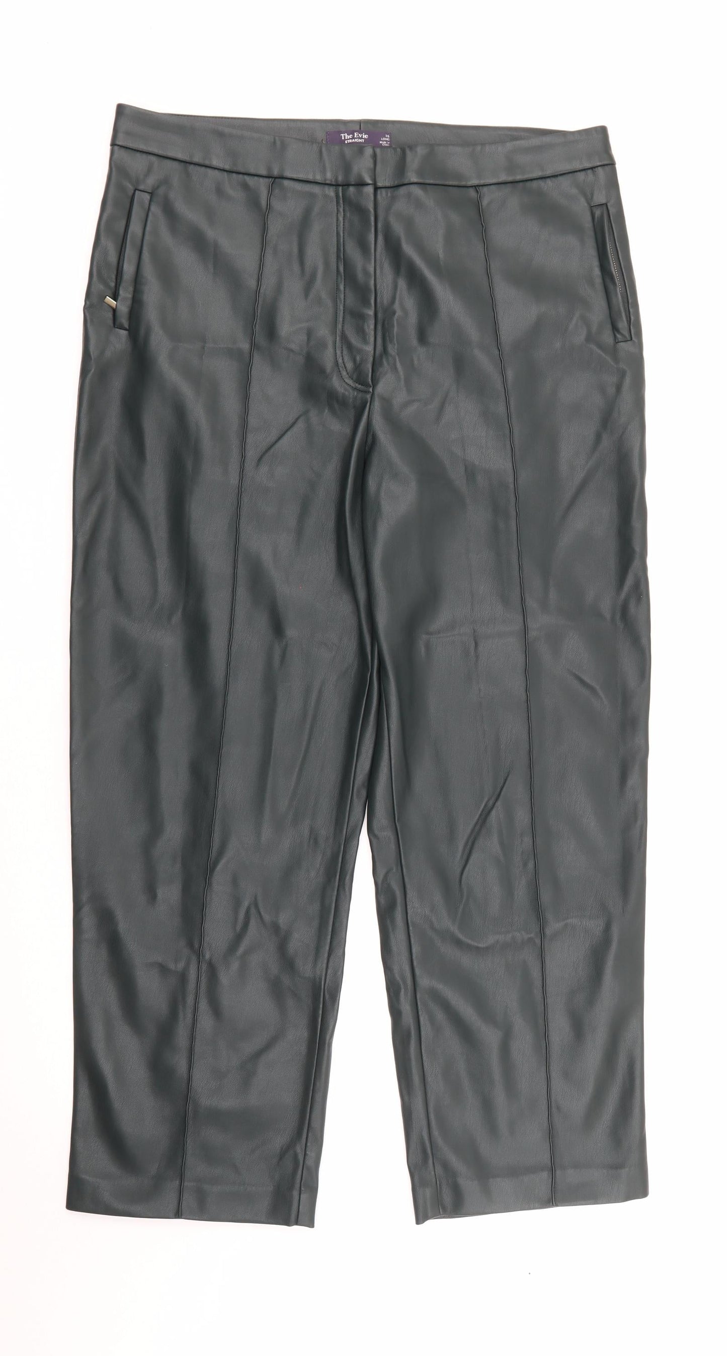 Womens UK Size 16 Marks and Spencer Regular Fit  Green Trousers