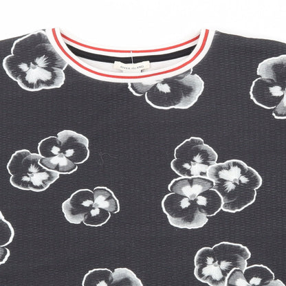 River Island Girls Grey Floral Polyester Pullover Sweatshirt Size 11-12 Years  Pullover