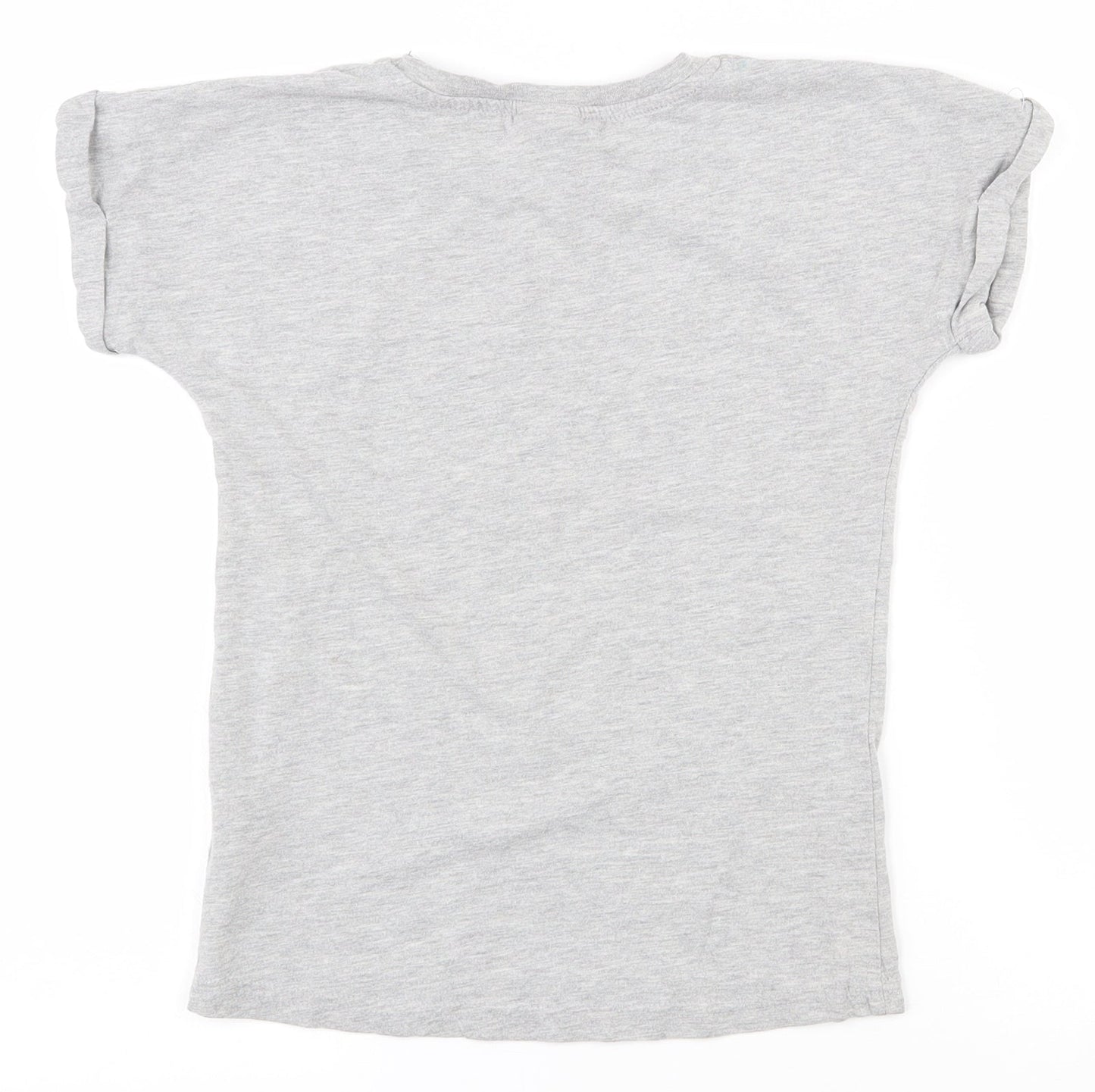 smith & brooks Girls Grey  Cork Pullover T-Shirt Size 9-10 Years Crew Neck Pullover