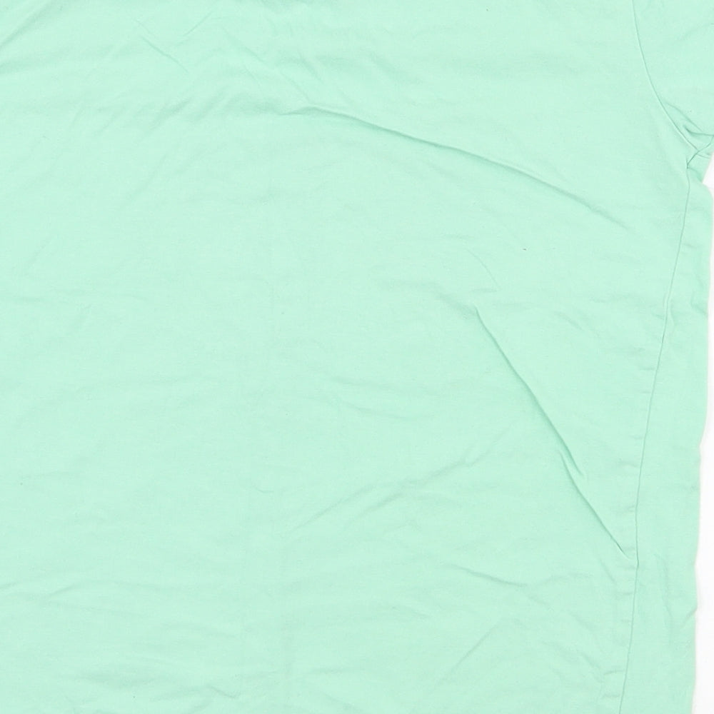 THREADBOYS Boys Green  100% Cotton Pullover T-Shirt Size 9-10 Years Crew Neck Pullover