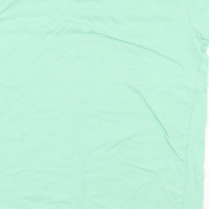 THREADBOYS Boys Green  100% Cotton Pullover T-Shirt Size 9-10 Years Crew Neck Pullover