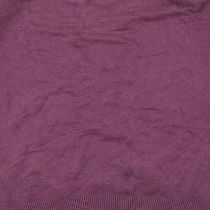 Dunnes Stores Mens Purple V-Neck  Cotton Pullover Jumper Size L