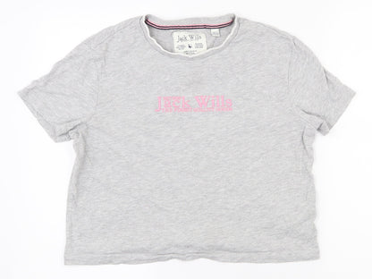 Womens UK Size 8 Jack Wills Grey Basic T-Shirt