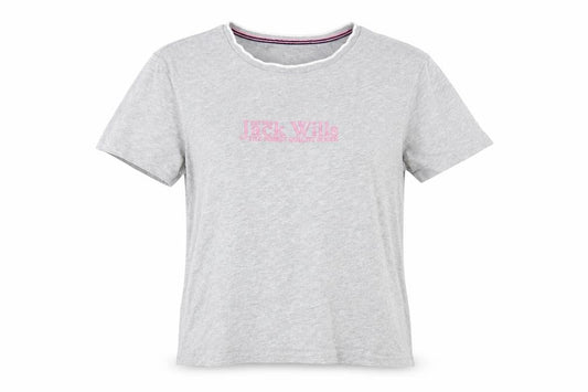 Womens UK Size 8 Jack Wills Grey Basic T-Shirt