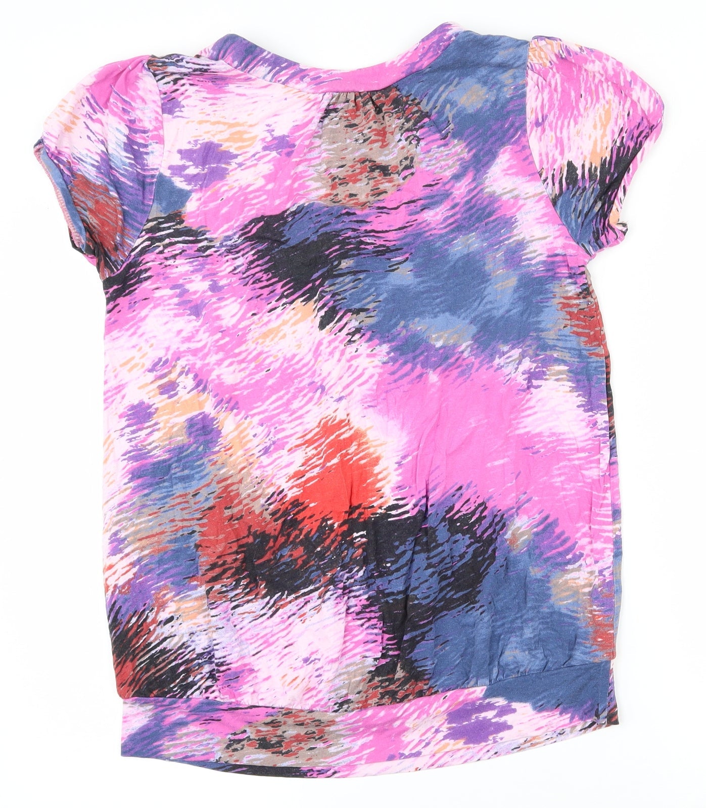Womens UK Size 10 South Multicoloured Basic T-Shirt