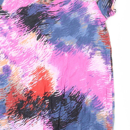 Womens UK Size 10 South Multicoloured Basic T-Shirt