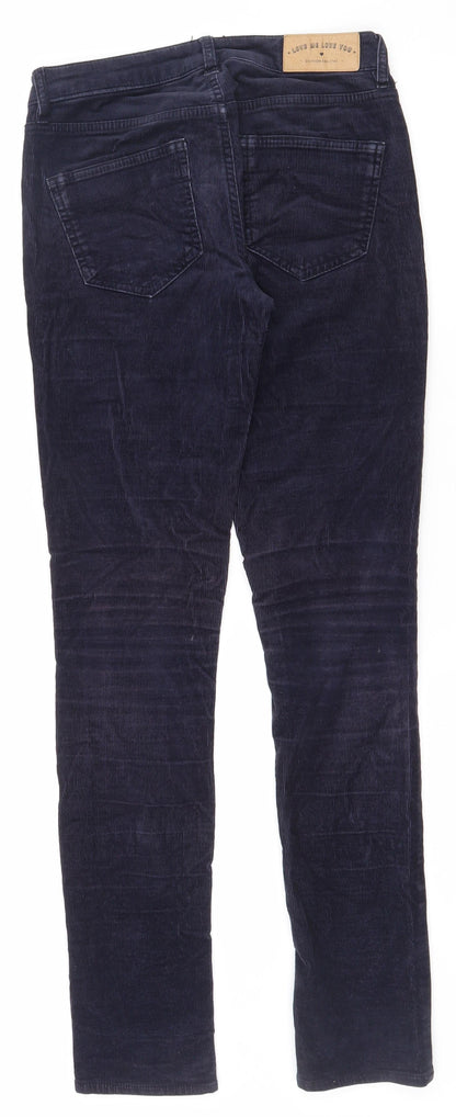 H&M Womens Blue  Cotton Skinny Jeans Size 6 L30.5 in Regular Zip