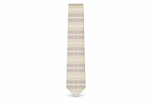 Front view of Next men’s multicoloured plaids & checks silk pointed tie one size