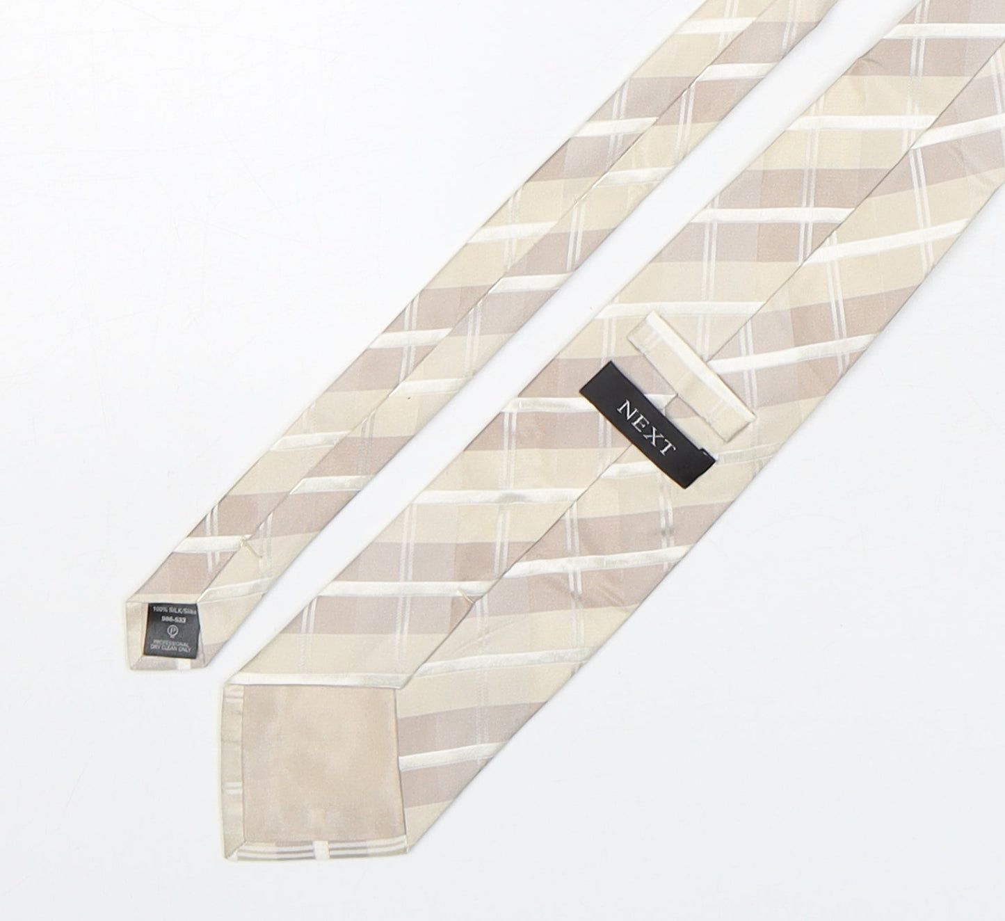 NEXT Mens Multicoloured Plaids & Checks Silk Pointed Tie One Size